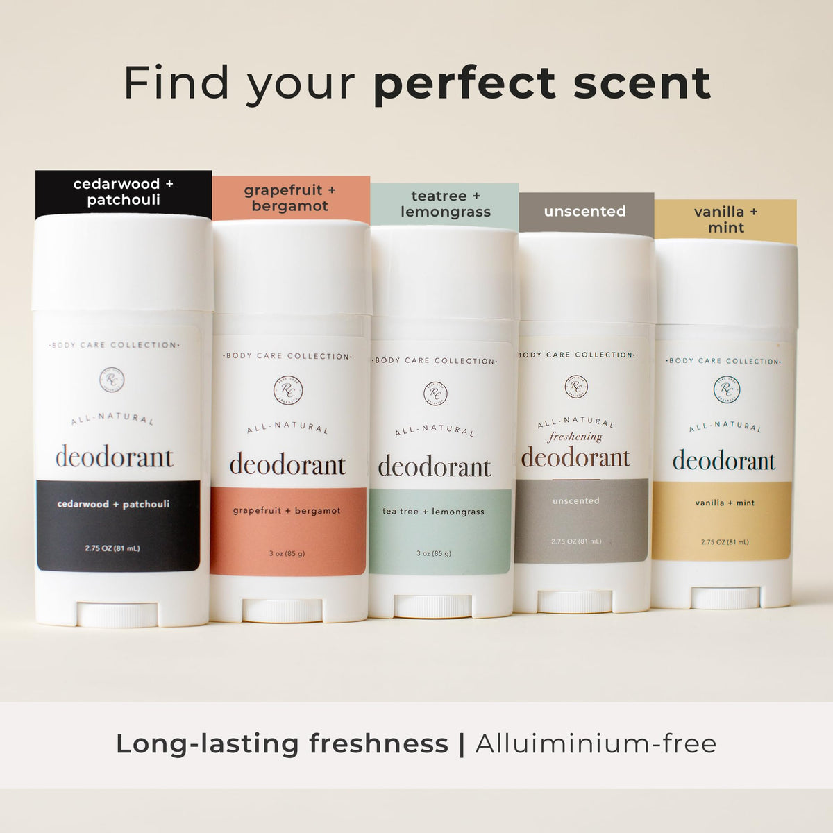 Rowe Casa Organics aluminum-free formula supports comfortable daily wear