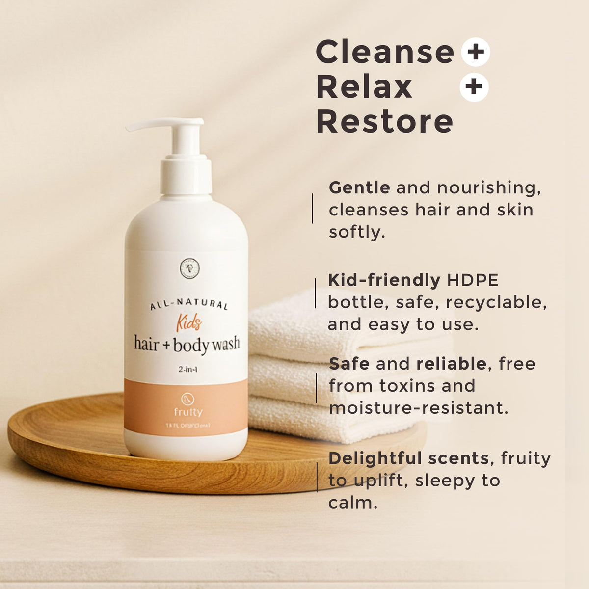 Eco-friendly HDPE packaging for Rowe Casa Organics kids wash