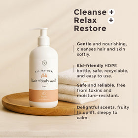Eco-friendly HDPE packaging for Rowe Casa Organics kids wash