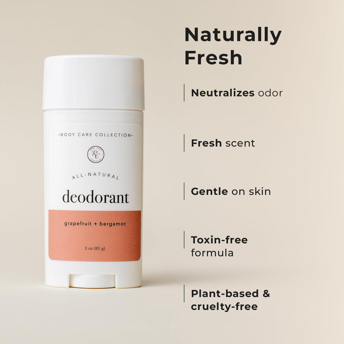 Rowe Casa Organics unisex deodorant for men and women supports fresh confidence