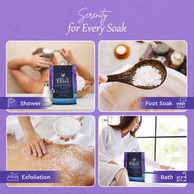 Royal Bliss creates a serene bath space with a spa-like atmosphere for stress relief.