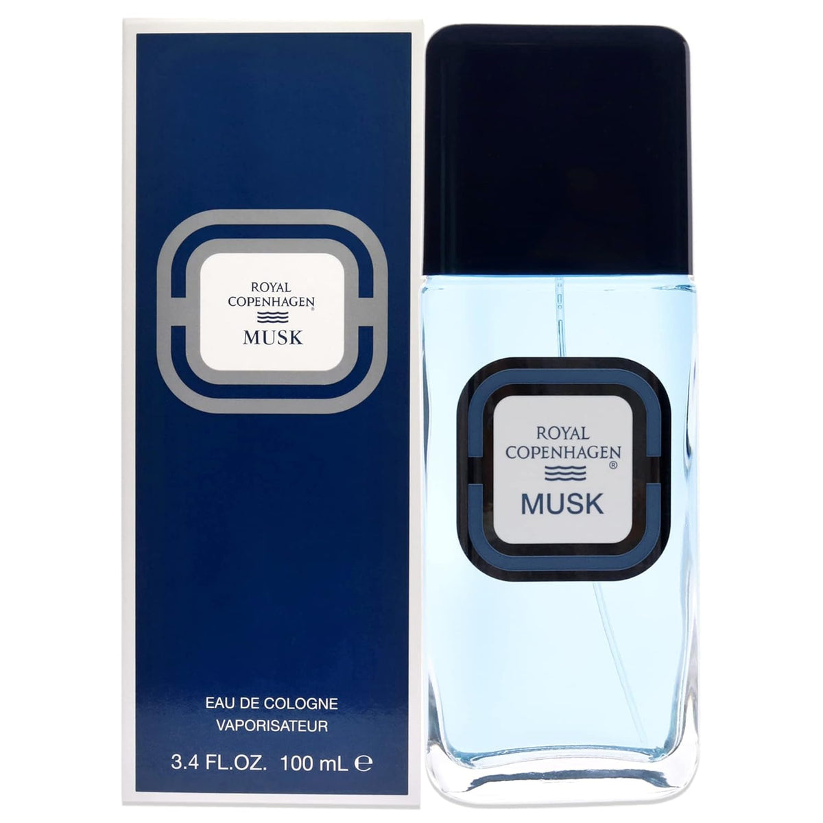 Royal Copenhagen Musk cap closeup, premium bottle design for everyday use.
