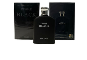 Royal Fragrance Double Black bottle front, sleek design for daily wear.