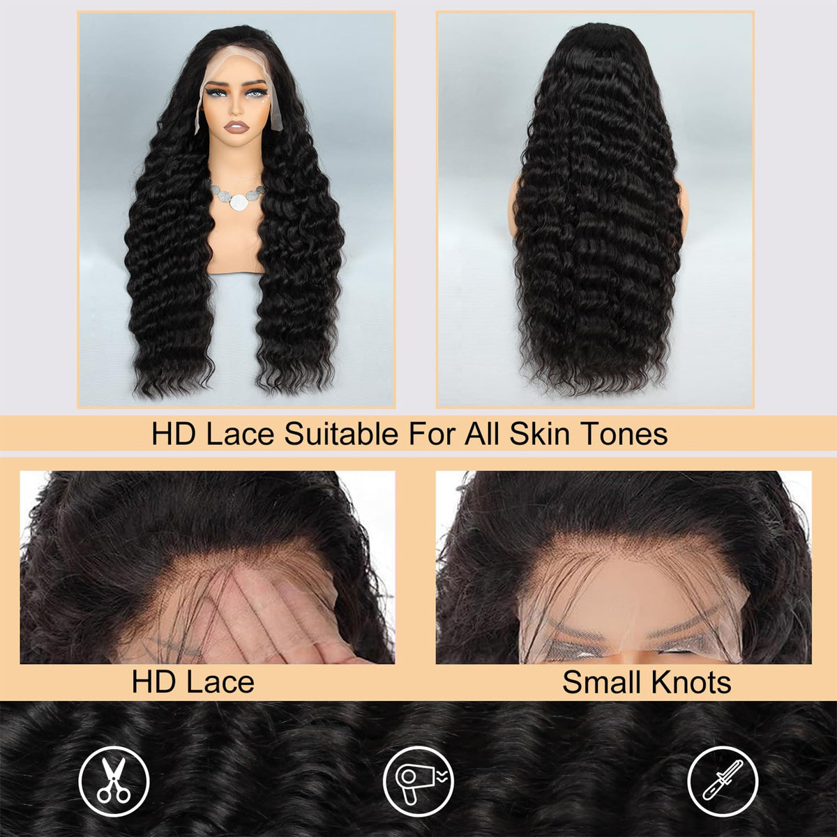 ROYAL IMPRESSION pre-plucked hairline with baby hairs for a natural look
