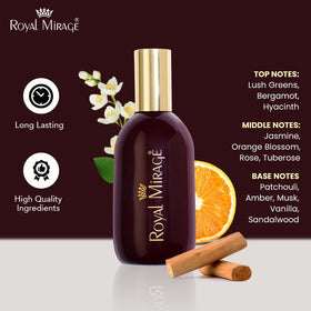 Royal Mirage Original EDC bottle side angle highlighting premium packaging.