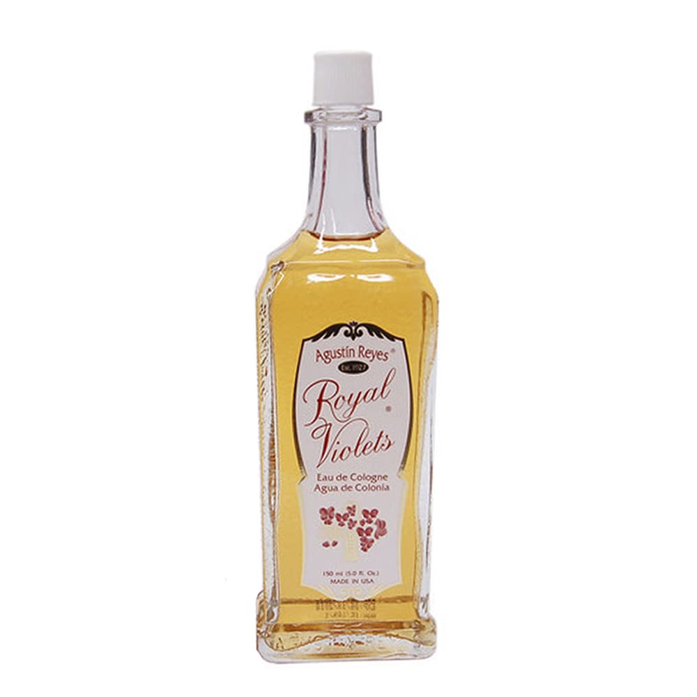 Royal Violets liquid hue inside glass with amber tone suitable for gifting.