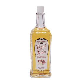Royal Violets liquid hue inside glass with amber tone suitable for gifting.