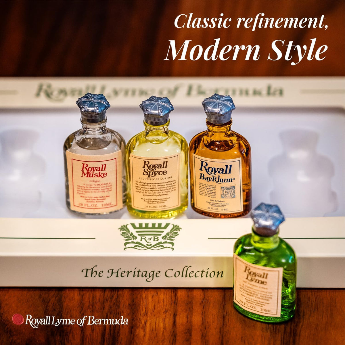 Royall BayRhum 57 10ml bottle, premium travel scent.