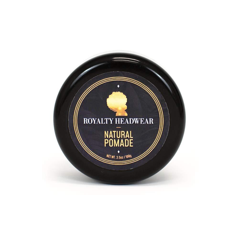 Royalty Headwear Natural Wave Pomade jar close-up showing silky texture