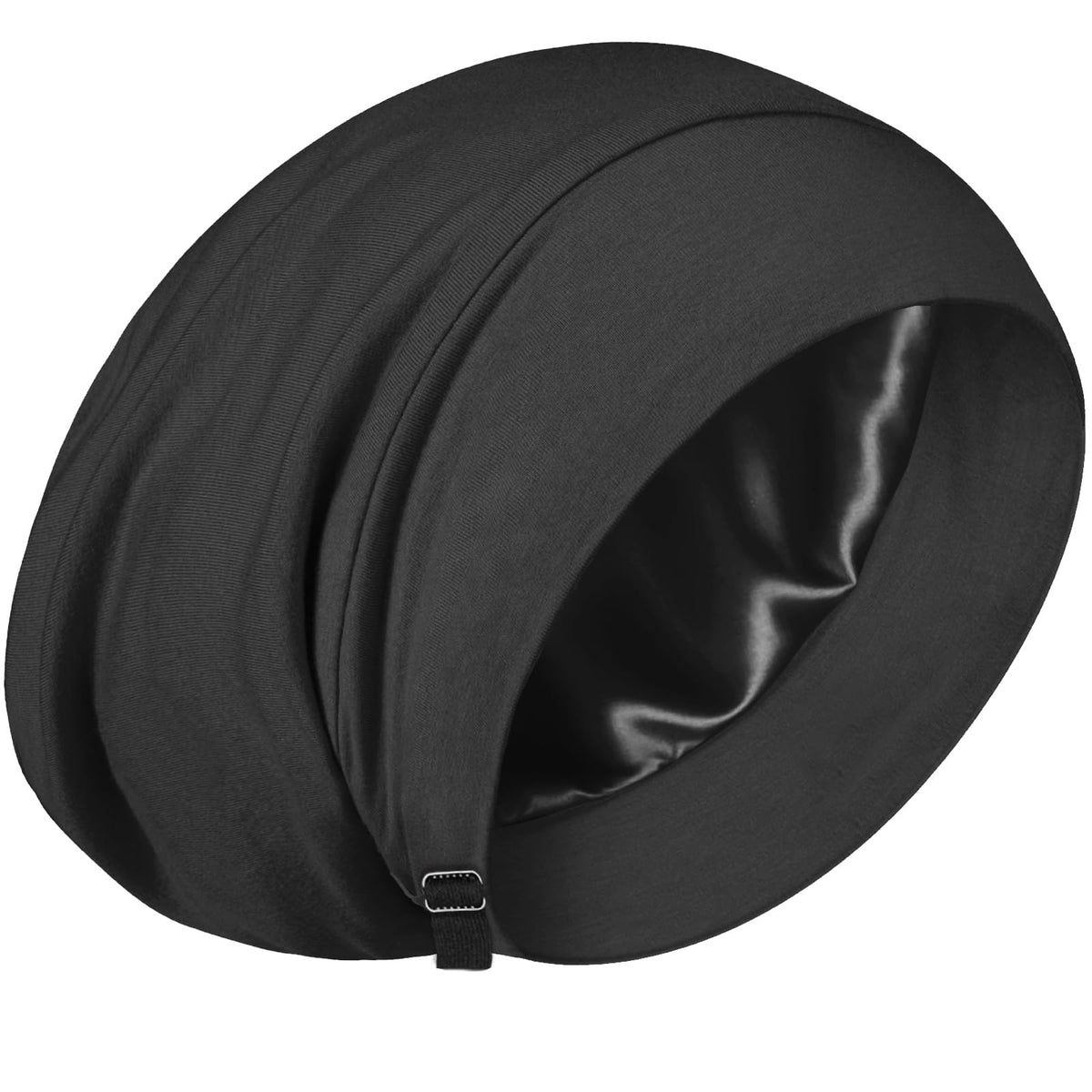 ROYBENS one hundred percent mulberry silk bonnet for sleeping protects curls with luxurious comfort.
