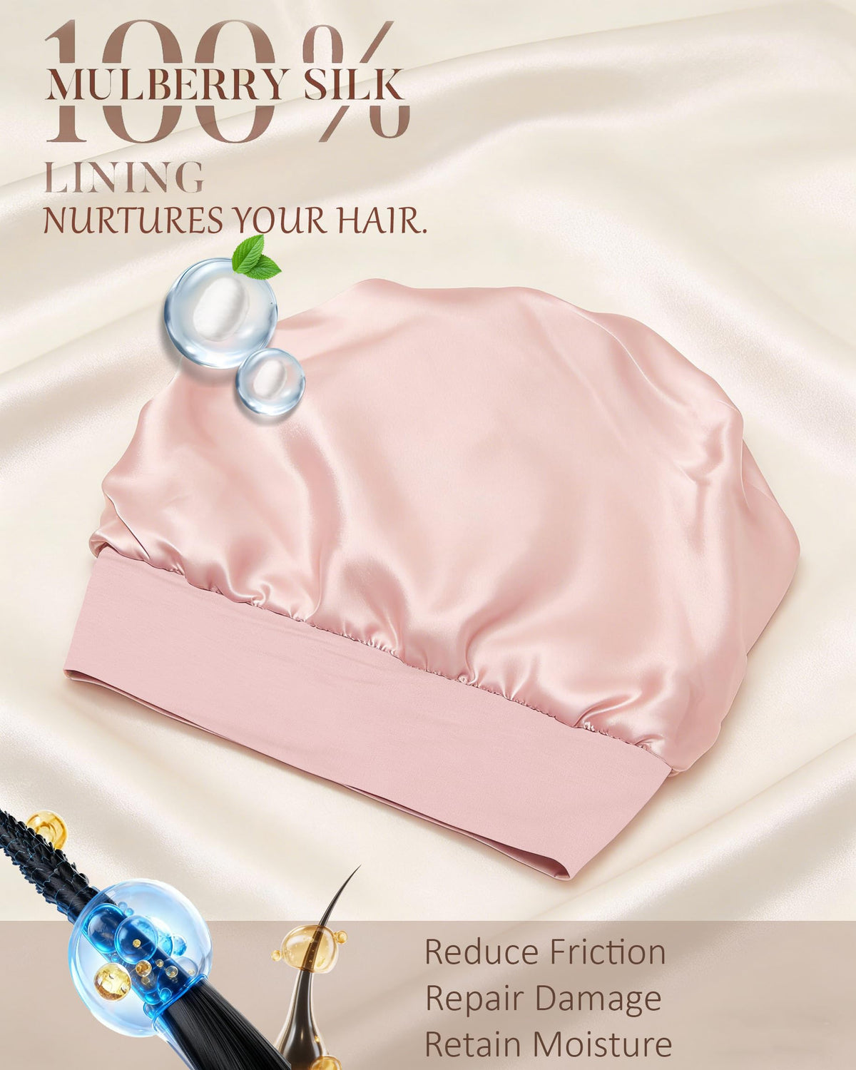 ROYBENS double-layer design with silk inner and breathable outer layer