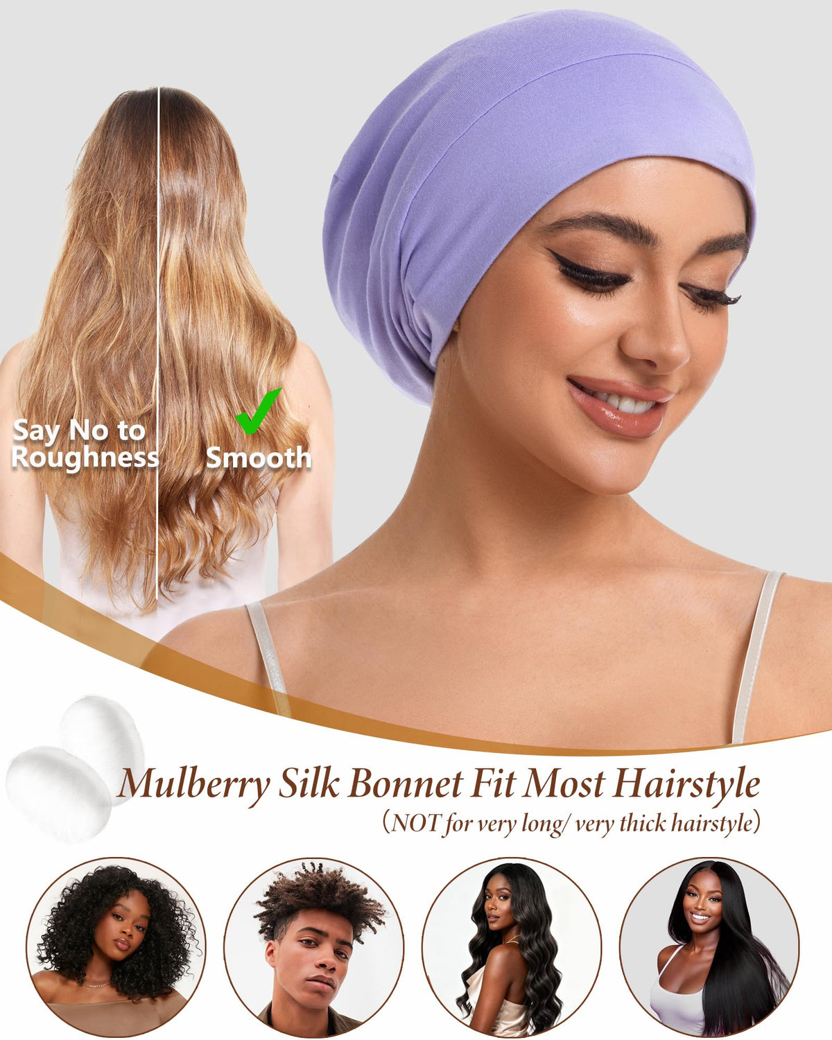 ROYBENS lightweight cap keeps hair comfortable without sweating