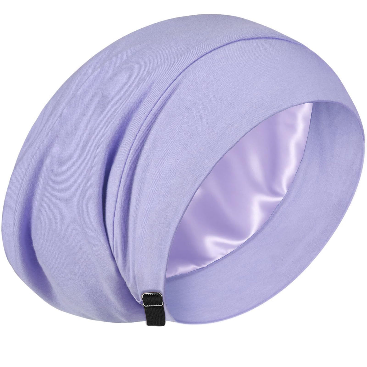 ROYBENS silk bonnet overnight cap protects hair during sleep for smoother mornings.