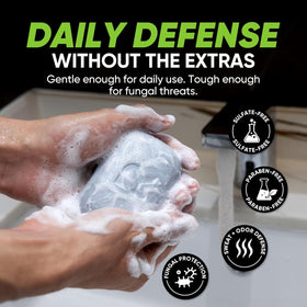 RoyceDerm Antifungal Soap foam-lather for easy post-workout cleansing.