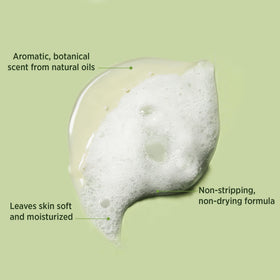 Roycederm botanical oils on label emphasizing clarifying cleanse with plant extracts.