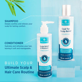 Roycederm bottle being poured for easy application and even distribution.