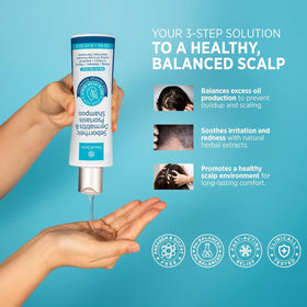 Roycederm conditioner application idea shows smoothing and refreshed hair after use.