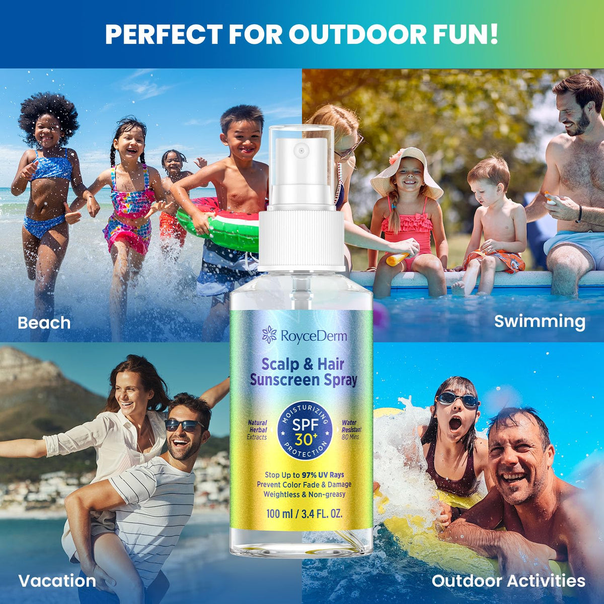 Roycederm easy-application spray ensures quick absorption for on-the-go days