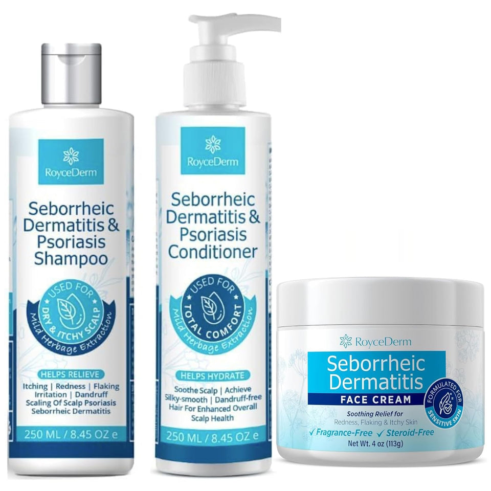 Roycederm face cream fragrance-free bottle showing gentle hydration for sensitive skin.