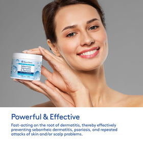 Roycederm shampoo lather closeup demonstrates rich foam for gentle cleansing.