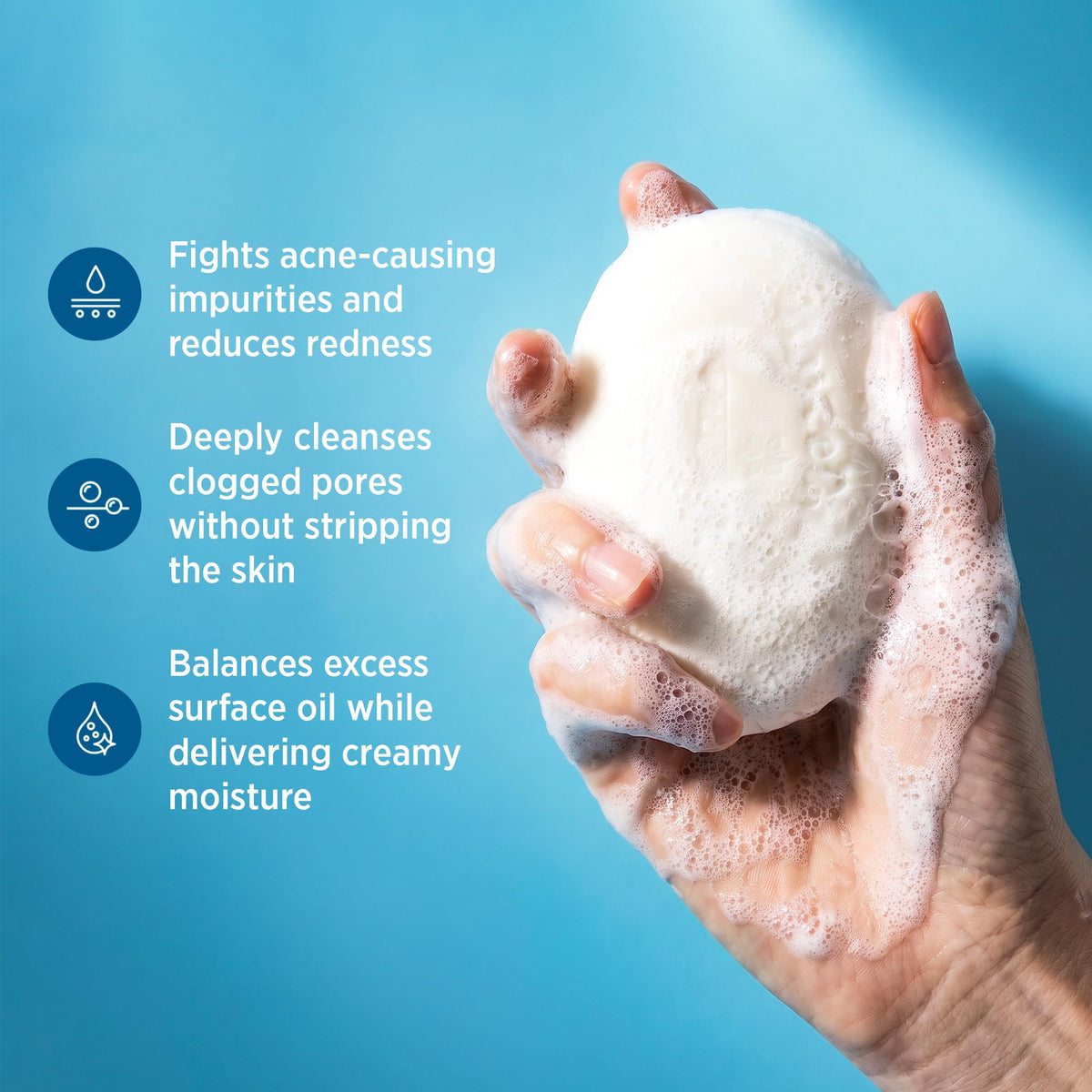 Roycederm sulfur soap tea tree oil infusion for refreshed, clean skin.