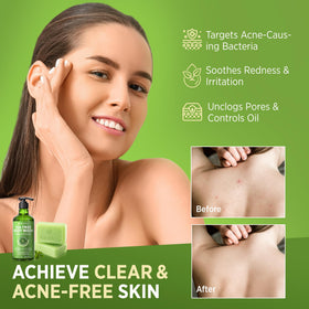 Roycederm Tea Tree Body Wash lather demonstrates smooth, rinsing finish.
