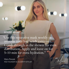 RŌZ Foundation Mask rinse-off process nourishes hair without weighing down