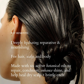 RŌZ Willow Glen hair close-up shows silky, hydrated strands.