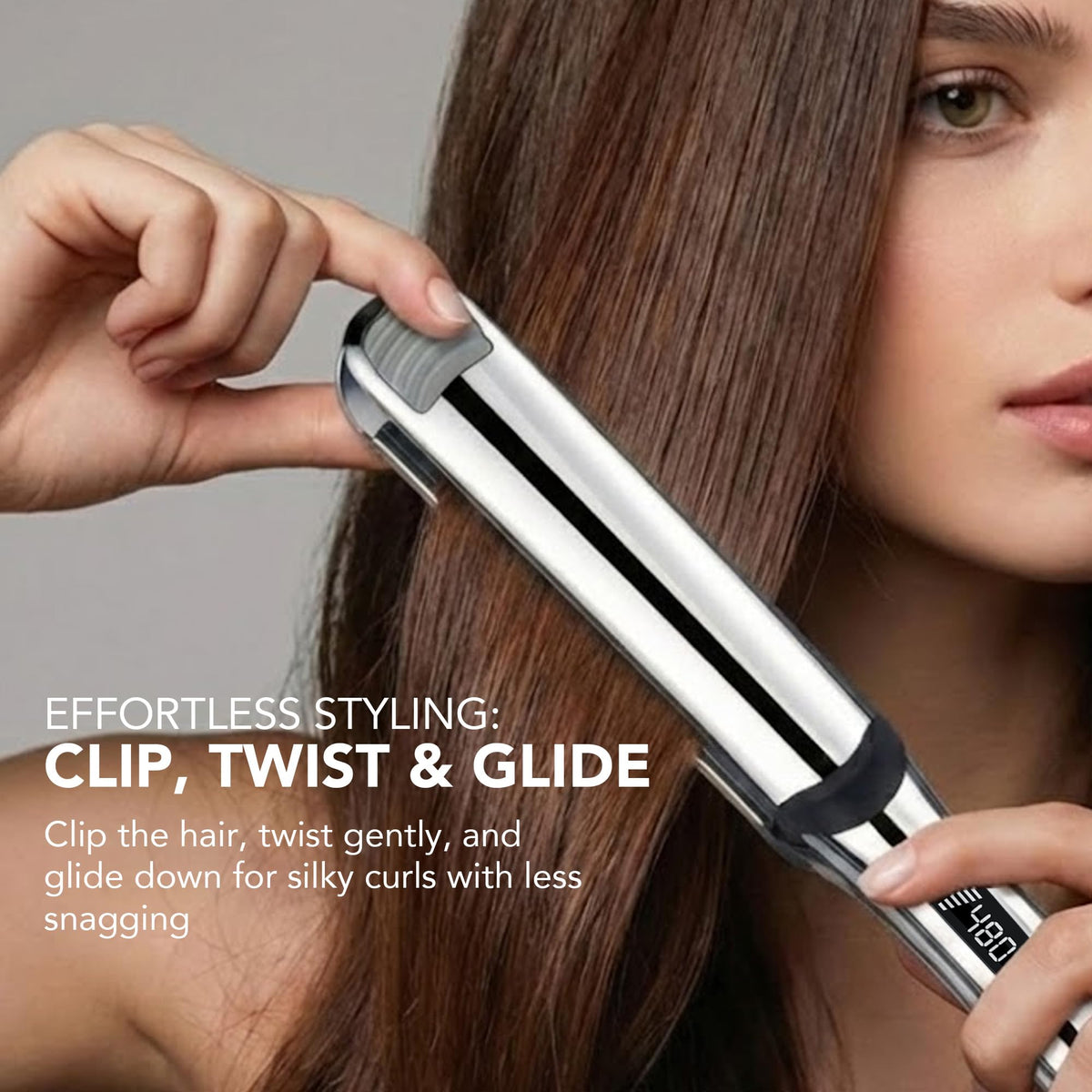Rozamor flatiron heats up in 30 seconds for quick styling