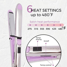Rozamor iron with negative ion technology to reduce frizz and static
