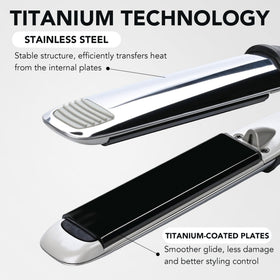 Rozamor Pro Ti Flatiron side view with 1.25-inch plates