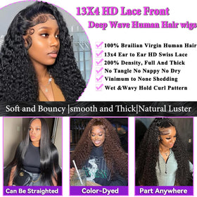 Rozilo Aomllute deep wave lace-front wig with voluminous curls
