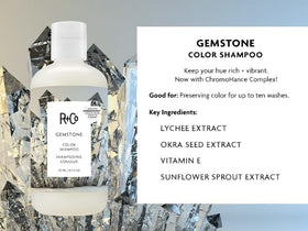 R+Co Gemstone Color Conditioner bottle emphasizing moisture and softness.