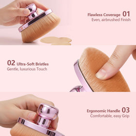 RQRYAAD body foundation bronzer highlighter blending for seamless torso makeup.