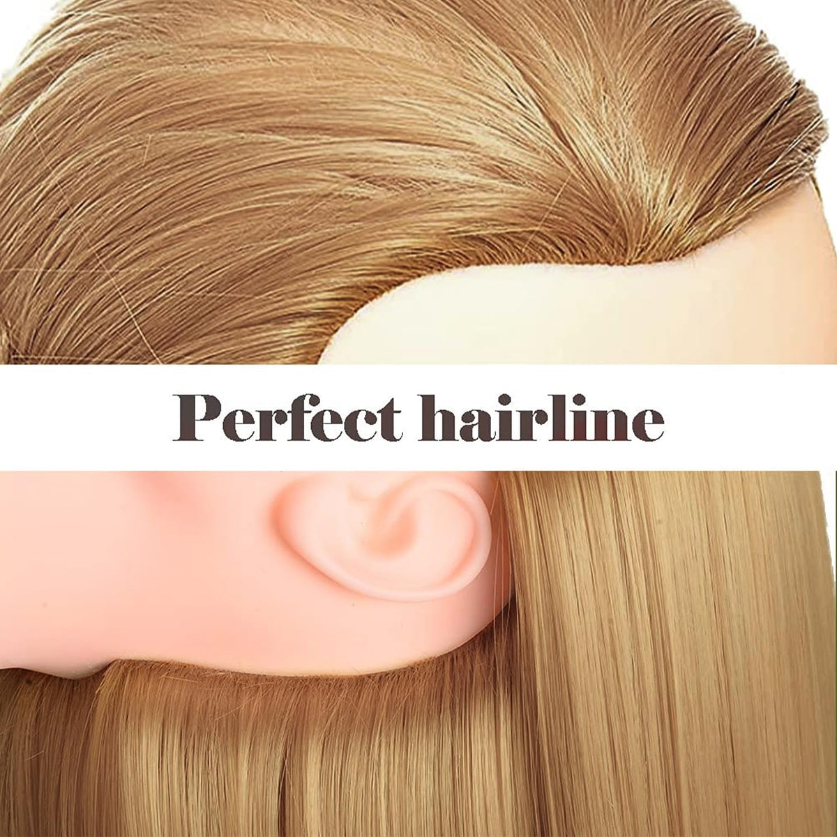 Rruaneal hair detail close-up shows high-temperature synthetic fibers.