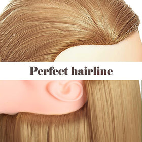 Rruaneal hair detail close-up shows high-temperature synthetic fibers.