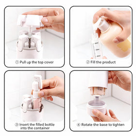 RSN leakproof cap detail emphasizes mess-free travel and secure contents.
