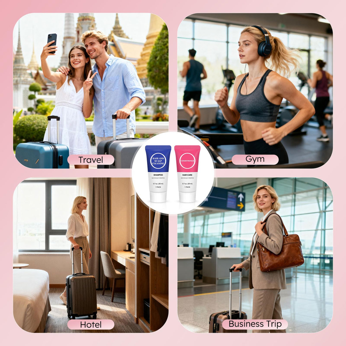 RSQAZQ lightweight travel kit ideal for hotels and on the go.