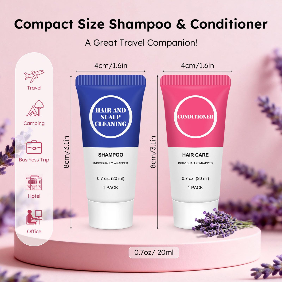 RSQAZQ travel conditioner bottle sealed for secure packing.
