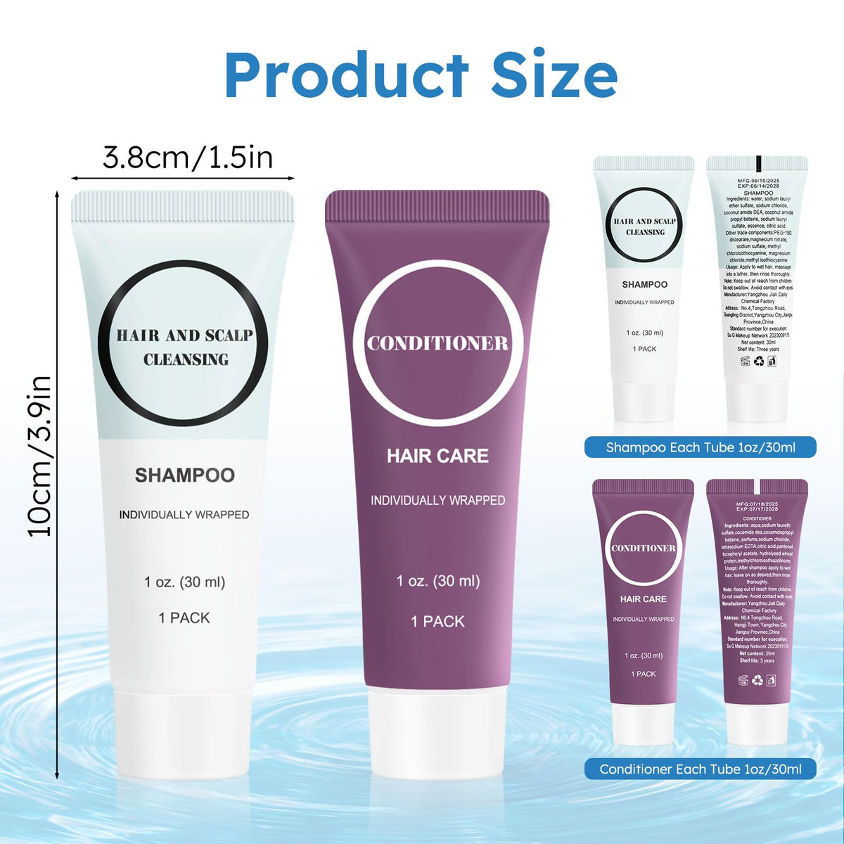 RSQAZQ travel size conditioner tube 30ml for compact care