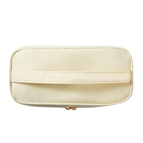 RSRSLEII clear SPF bag gold-plated zipper provides smooth closure.