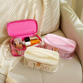 RSRSLEII clear SPF bag waterproof PVC keeps contents protected.