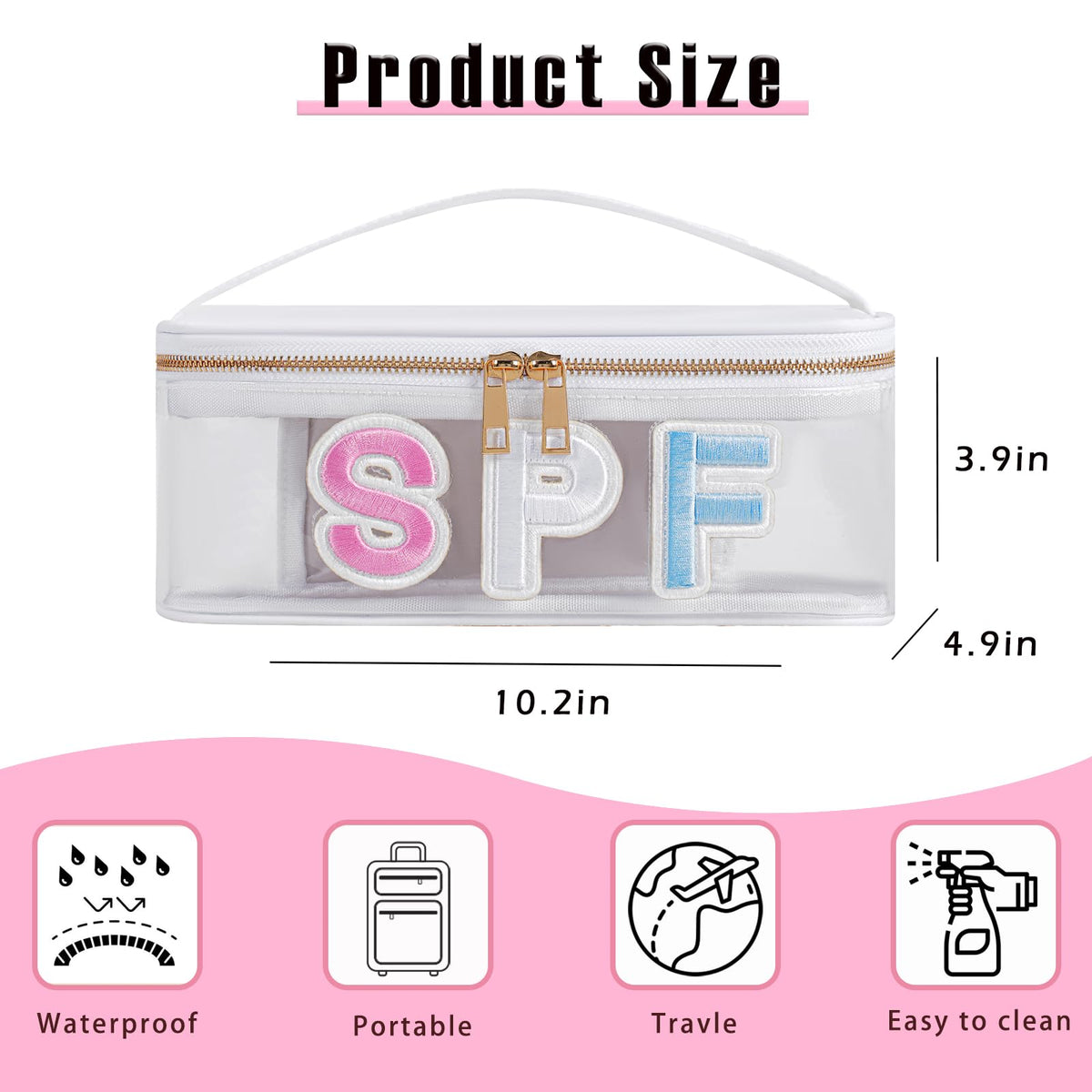 RSRSLEII bag with large top opening for quick access to cosmetics