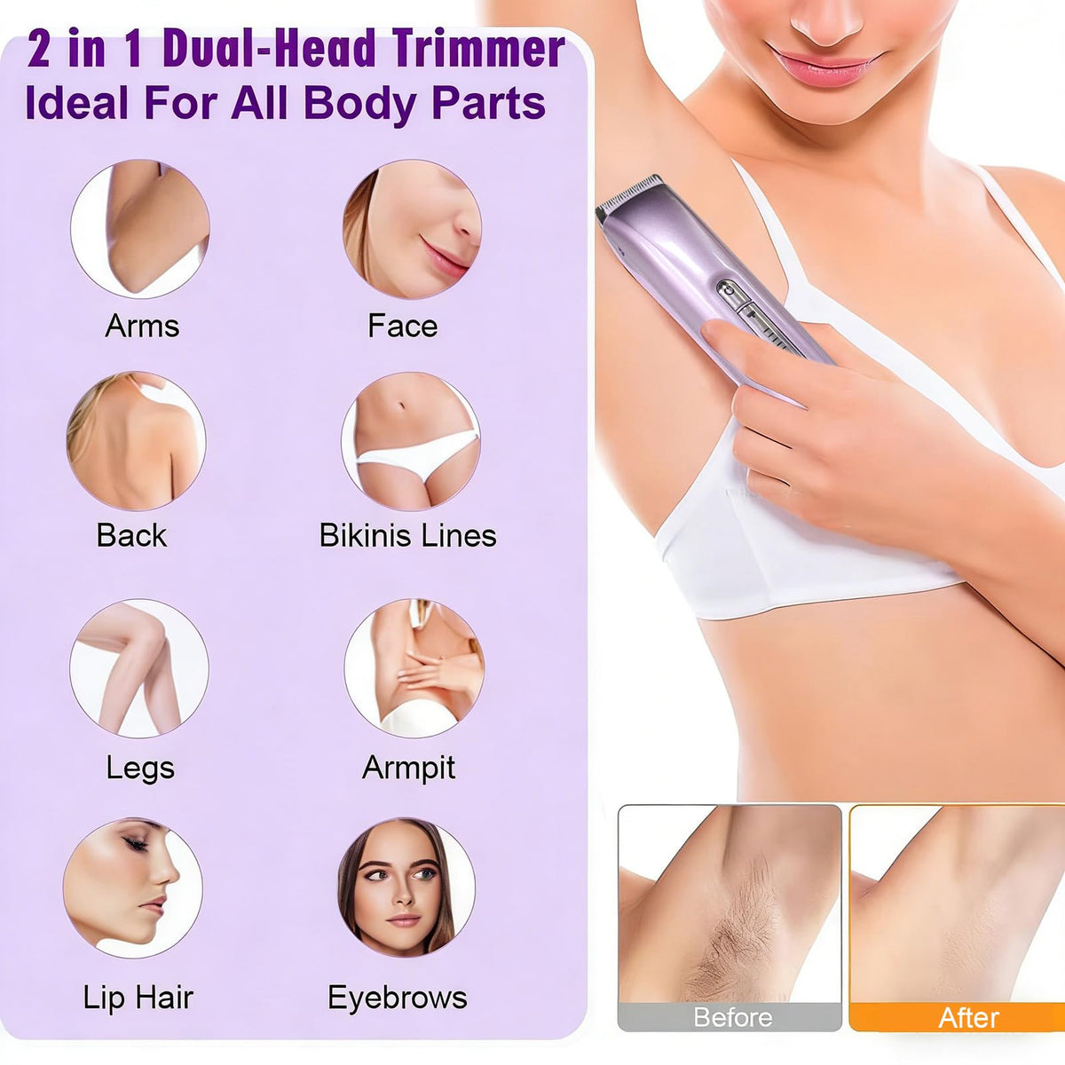 RtLvio compact travel bikini trimmer fits in a purse or bag