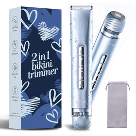 RtLvio bikini trimmer dual head offers precise grooming with minimal irritation