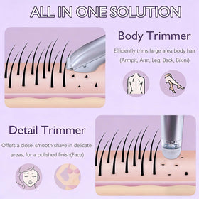 RtLvio bikini trimmer with silky glow finish for smooth skin