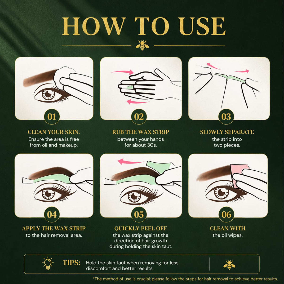 RTRSNCM finishing wipes soothe skin and remove residue after waxing.