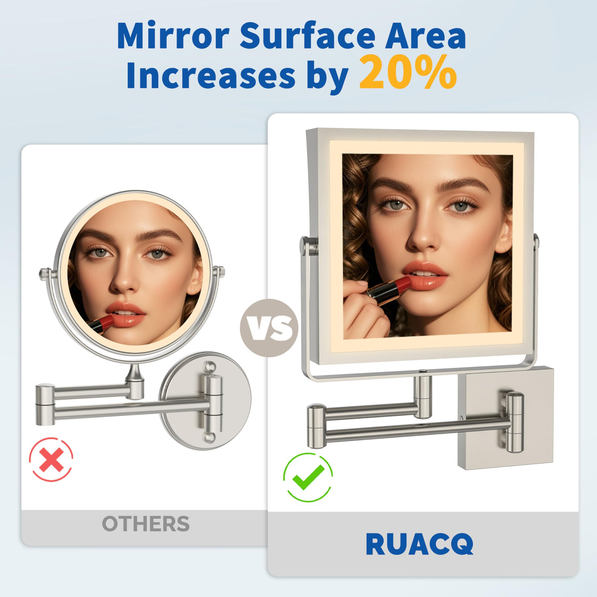 Ruacq dimmable brightness control for customized illumination