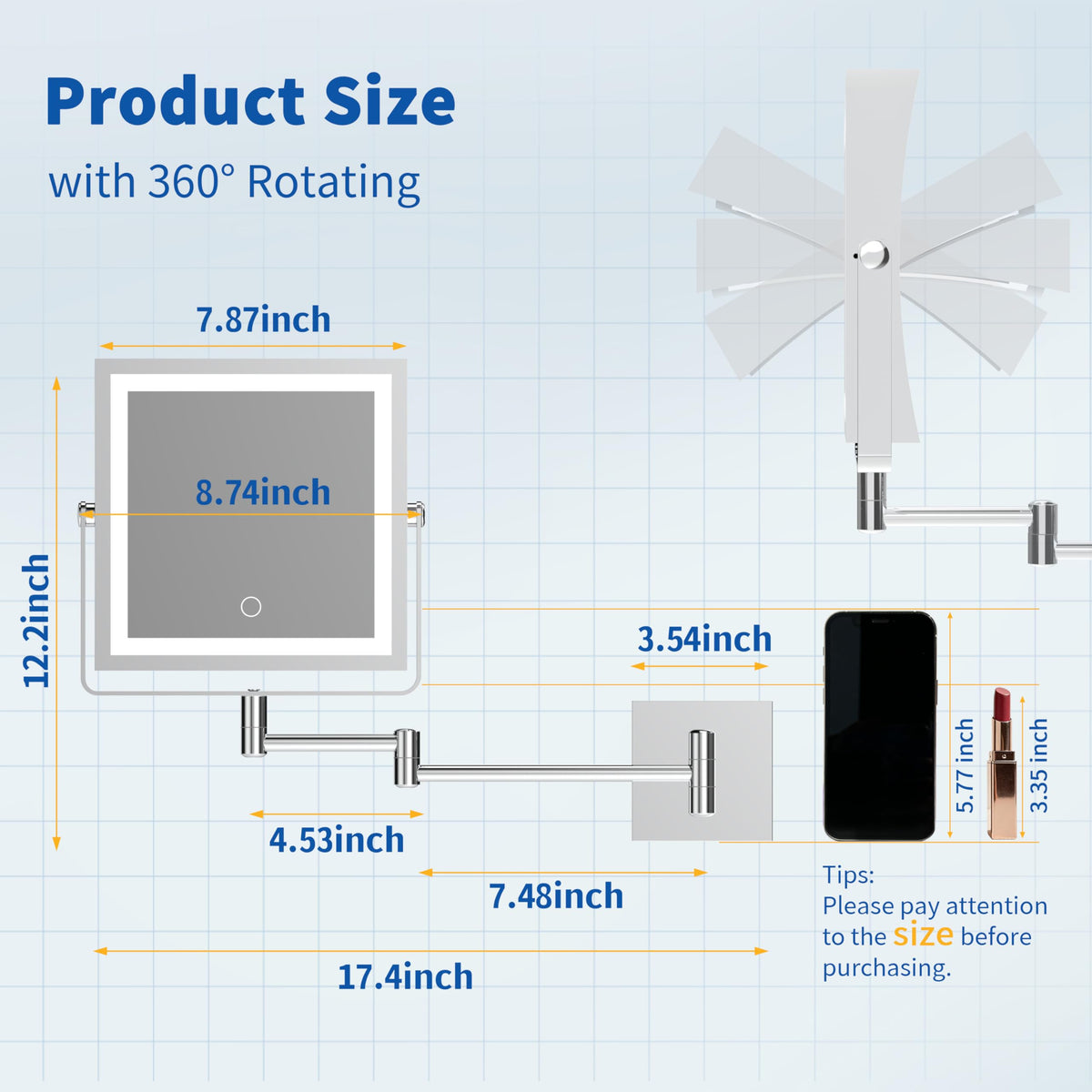 Ruacq installation kit included for quick, secure wall mounting.