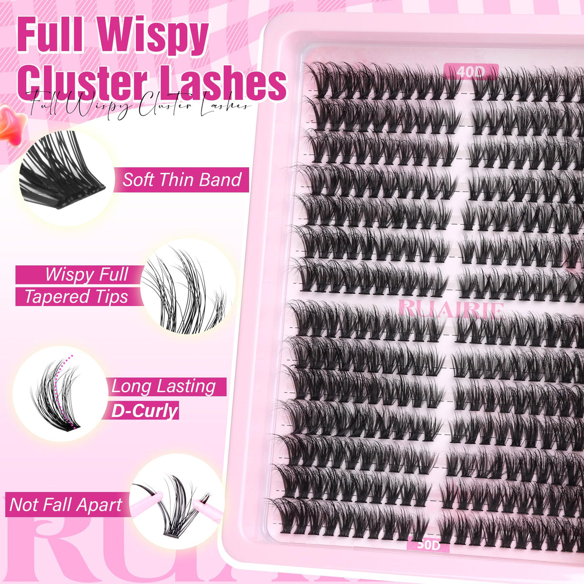 Ruairie clear seal glue 5ml locks clusters in place all day.